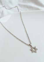 Cordão Estrela de Davi em Aço Inox