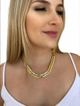 Cordão Feminino 10mm Banhado A Ouro 18k Luxo Cordão Feminino 10mm Banhado A Ouro 18k Luxo