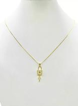 Cordão Feminino 1mm Cadeado - Banhado a Ouro 18k Cordão Feminino 1mm Cadeado - Banhado a Ouro 18k