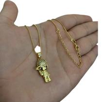 Cordão Feminino 1mm Menino Banhado a Ouro 18k