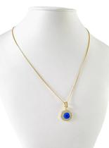 Cordão Feminino 1mm Olho Grego Redondo - Banhado a Ouro 18k Cordão Feminino 1mm Olho Grego Redondo - Banhado a Ouro 18k