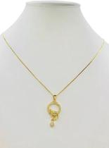 Cordão Feminino 1mm Onça - Banhado Ouro 18k