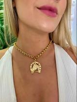 Cordão Feminino 8mm + Pingente Banhado A Ouro 18k Português Cordão Feminino 8mm + Pingente Banhado A Ouro 18k Português