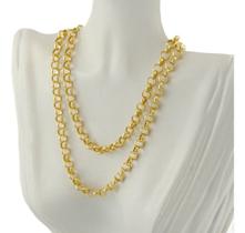 Cordão Feminino De Ouro 18k Elos Portugueses 4.0 50 Cm Colar