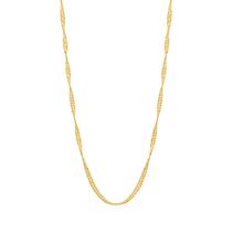 cordão feminino folheado a ouro fio cingapura 50 cm - rommanel 530418