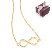 Cordão Feminino Infinito Rommanel Banhado Ouro 18k Lindo Elegante Presente Feminino