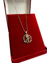 Cordão Feminino Menino Arco de Coração Banhado a Ouro 18k