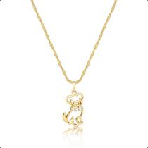 Cordão Feminino Ouro 18k + 1 Pingente Pet Cachorrinho Cordão Feminino Ouro 18k + 1 Pingente Pet Cachorrinho