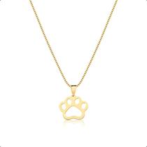 Cordão Feminino Ouro 18k 45cm E Pingente Patinha Cordão Feminino Ouro 18k 45cm E Pingente Patinha