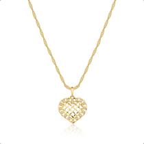 Cordão Feminino Ouro 18k Com Pingente Coração