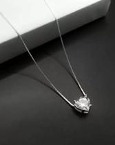 Cordão Feminino Ponto de Luz Coração - 100% Prata 950 Cordão Feminino Ponto de Luz Coração - 100% Prata 950