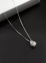 Cordão Feminino Ponto de Luz Gota - 100% Prata 950