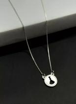 Cordão Feminino Vazado Cruz - 100% Prata 950