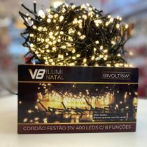 Cordão Festão Led 400 Leds Branco Quente 3 metros Bivolt Cordão Festão Led 400 Leds Branco Quente 3 metros Bivolt