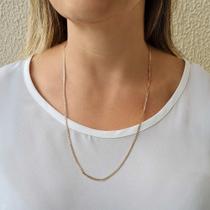 Cordão Fino Masculino Banhado Ouro 18k Rommanel Cordão Fino Masculino Banhado Ouro 18k Rommanel