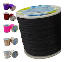 Cordão Fio Cetim Seda Rabo Rato Rolo 100 Metros 1 Mm Ata Pre