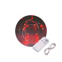 Cordão Fio de Fada 30 Led Fixo a Pilha 3 M Vermelho Cordão Fio de Fada 30 Led Fixo a Pilha 3 M Vermelho