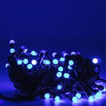 Cordão Fio de Led Pisca Pisca Natal 100 LEDs 8 Metros Azul 127V ou 220V 852022 - Euroamerica