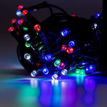 Cordão Fio de Luz Led Pisca Pisca Decoração de Natal 100 LEDs 8 Metros Colorido 127V ou 220V Haiz 902074/901079
