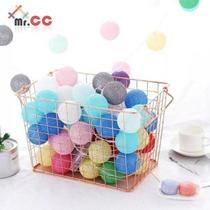 Cordão Fio Led Cotton Luminária C/10 Bola Bolinha 2m Cordão Fio Led Cotton Luminária C/10 Bola Bolinha 2m