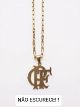 Cordão Flamengo CRF com banho de ouro