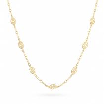Cordão Flor Couti Banhado a Ouro18K 45cm Hipoalergênico Cordão Flor Couti Banhado a Ouro18K 45cm Hipoalergênico