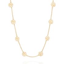 Cordão folheado a ouro com flores vazadas 531247 Rommanel