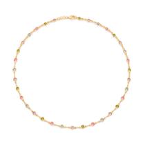 Cordão folheado a ouro com pedras COLORIDO 530872 Rommanel