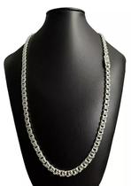 Cordão Friso 8Mm Banhado A Prata 925