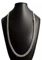 Cordão friso 8mm banhado a prata 925