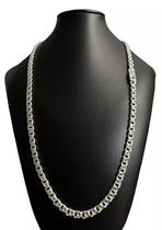 Cordão friso 8mm banhado a prata 925