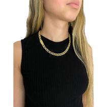 Cordão Friso 8mm Feminino - Banhado a Ouro 18k