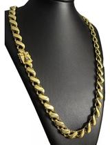 Cordão Friso S 13Mm Com Fecho Nossa Senhora - Banhado Ouro