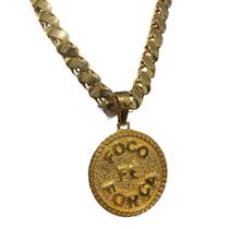 Cordão Friso S 13mm + Pingente Foco, força fé Banhado a ouro Cordão Friso S 13mm + Pingente Foco, força fé Banhado a ouro