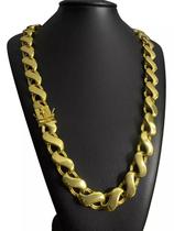 Cordão friso s 16mm c fecho especial jacaré banhado ouro Cordão friso s 16mm c fecho especial jacaré banhado ouro