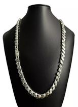 Cordão Friso S 8Mm Banhado A Prata 925 Luxo