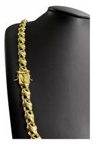 CORDÃO FRISO X 13MM COM FECHO JACARÉ - BANHADO OURO 18k