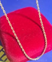 Cordão Gargantilha Ouro 18 Kilates Peso 2.50 Gramas 1 mm 45 Cm Cordão Gargantilha Ouro 18 Kilates Peso 2.50 Gramas 1 mm 45 Cm