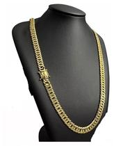 Cordão Grumet 10Mm Fecho Santa - Banhado A Ouro 18K