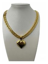 Cordão Grumet 10mm Feminino + Pingente Banhado A Ouro 18k