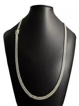 Cordão grumet 5mm banhado a prata 925 luxuoso