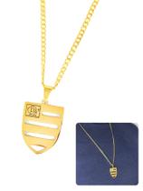 Cordão Grumet 70Cm Pingente Escudo Vazado Time Flamengo