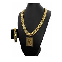 Cordão Grumet Lacraia 13Mm Pulseira E Pingente Luxuoso