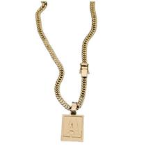 Cordão Grumet Pingente Letra A Fecho Lateral