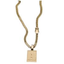 Cordão Grumet Pingente Letra A Fecho Lateral