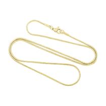 Cordão Italiano Rabo De Rato Fino Ouro 18k Prata 925 55cm 1mm Unissex