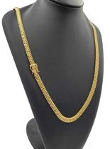 Cordão lacraia 8m- banhado a ouro 18k