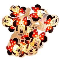 Cordão LED Minnie 10 Lâmpadas à Pilha Fio Transparente Disney - Cromus