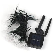 Cordão LEDs Solar Lâmpadas Luzes Estrelas Amarela Natal 5m Cordão LEDs Solar Lâmpadas Luzes Estrelas Amarela Natal 5m