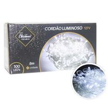 Cordão Luminoso 100 Leds 110V Branco Frio Decoração Enfeite